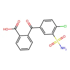 4'-Chloro-3'-sulfamoyl-2-benzophenone carboxylic acid structure