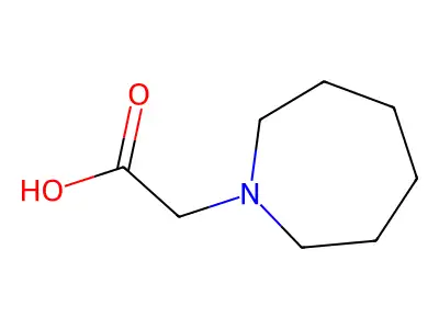 1-Azepanylacetic acid structure
