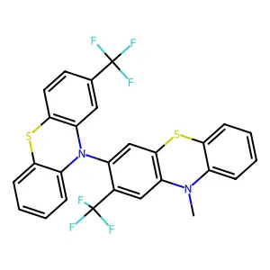 10-Methyl-2,2'-bis(trifluoromethyl)-10H-3,10'-biphenothiazine structure