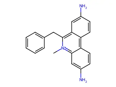 3,8-Diamino-5-methyl-6-(phenylmethyl)phenanthridinium structure