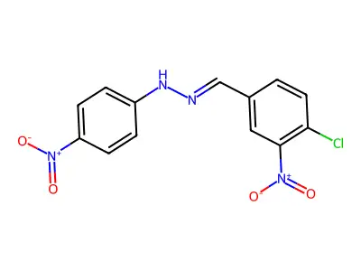 N-[(E)-(4-chloro-3-nitrophenyl)methylideneamino]-4-nitroaniline structure