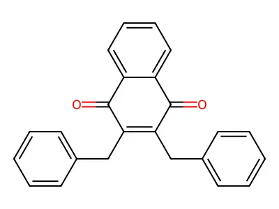 1,4-Naphthalenedione, 2,3-bis(phenylmethyl)- structure