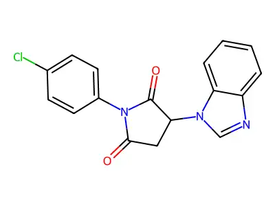 3-(Benzimidazol-1-yl)-1-(4-chlorophenyl)pyrrolidine-2,5-dione structure