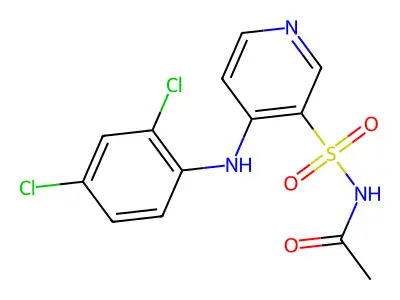 Acetamide, N-((4-((2,4-dichlorophenyl)amino)-3-pyridinyl)sulfonyl)- structure