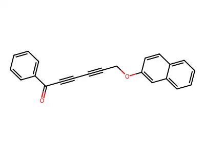 2,4-Hexadiyn-1-one, 6-(2-naphthalenyloxy)-1-phenyl- structure