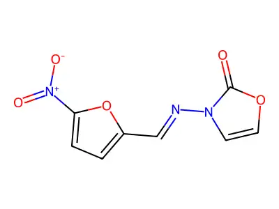 3-[[(5-Nitro-2-furanyl)methylene]amino]-2(3H)-oxazolone structure