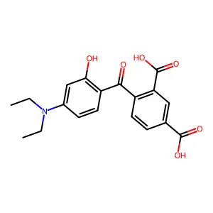 1,3-Benzenedicarboxylic acid, 4-(4-(diethylamino)-2-hydroxybenzoyl)- structure