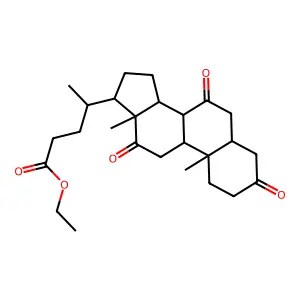 Ethyl 3,7,12-trioxo-5betacholan-24-oate structure