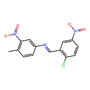 N-[(E)-(2-chloro-5-nitrophenyl)methylidene]-4-methyl-3-nitroaniline structure