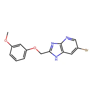 6-bromo-2-[(3-methoxyphenoxy)methyl]-1H-imidazo[4,5-b]pyridine structure
