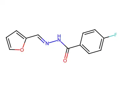 4-fluoro-N-[(E)-2-furylmethyleneamino]benzamide structure