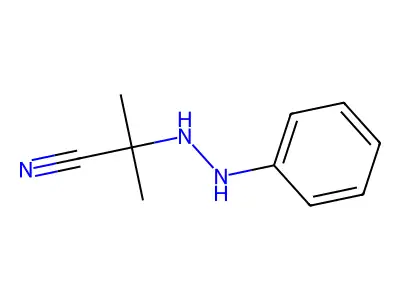 2-甲基-2-(2-苯肼基)丙腈 structure