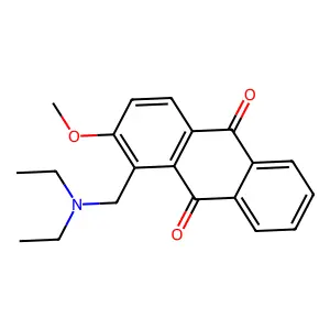 Anthraquinone, 1-(diethylamino)methyl-2-methoxy- structure