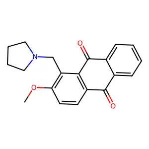 Anthraquinone, 2-methoxy-1-pyrrolidinylmethyl- structure