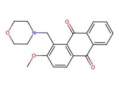 9,10-Anthracenedione, 2-methoxy-1-(4-morpholinylmethyl)- structure