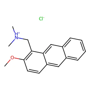Anthracene, 1-(dimethylamino)methyl-2-methoxy-, hydrochloride structure