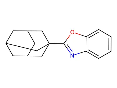 2-Tricyclo[3.3.1.13,7]dec-1-ylbenzoxazole structure