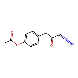 2-Propanone, 1-[4-(acetyloxy)phenyl]-3-diazo- structure