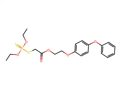 2-(4-Phenoxyphenoxy)ethyl 2-diethoxyphosphinothioylsulfanylacetate structure