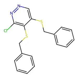 4,5-Bis(benzylsulfanyl)-3-chloropyridazine structure