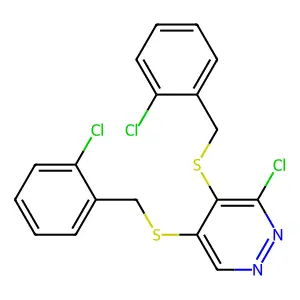 3-Chloro-4,5-bis[(2-chlorobenzyl)sulfanyl]pyridazine structure