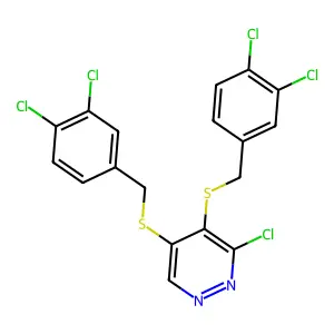 3-Chloro-4,5-bis[(3,4-dichlorobenzyl)sulfanyl]pyridazine structure