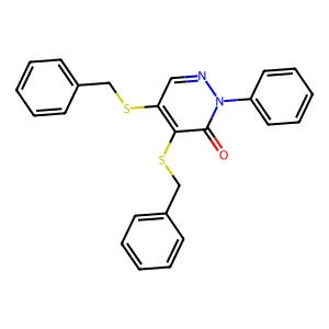 4,5-Bis(benzylthio)-2-phenyl-3(2H)-pyridazinone structure
