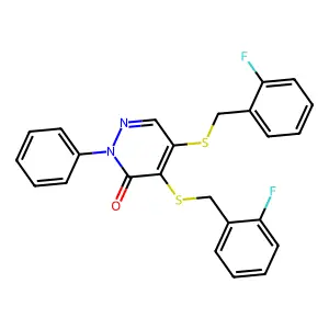 4,5-Bis((2-chlorobenzyl)thio)-2-phenyl-3(2H)-pyridazinone structure