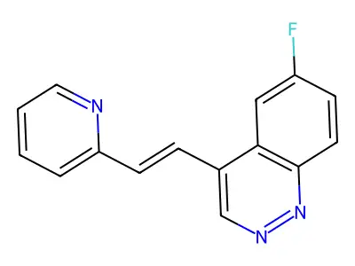 6-Fluoro-4-(2-pyridin-2-ylethenyl)cinnoline structure
