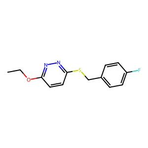 3-Ethoxy-6-[(4-fluorobenzyl)sulfanyl]pyridazine structure