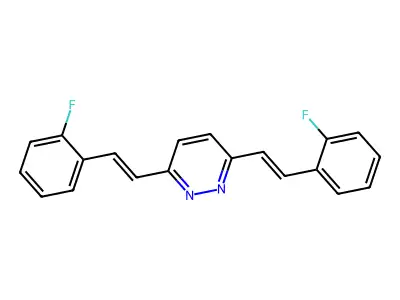 3,6-Bis[2-(2-fluorophenyl)ethenyl]pyridazine structure