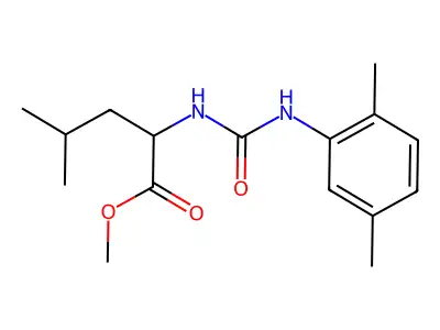 Methyl N-[(2,5-dimethylphenyl)carbamoyl]leucinate structure
