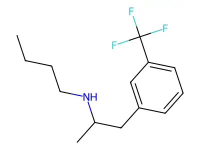 Phenethylamine, N-butyl-alpha-methyl-m-trifluoromethyl- structure