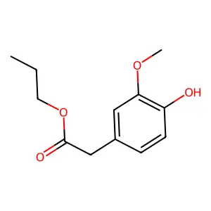 Propyl 4-hydroxy-3-methoxyphenylacetate structure