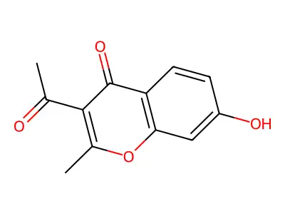 3-acetyl-7-hydroxy-2-methyl-4H-chromen-4-one structure