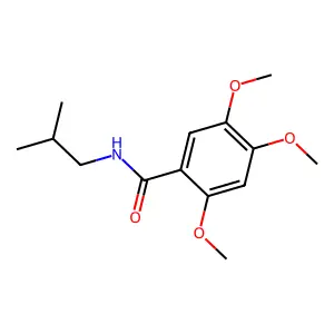 N-isobutyl-2,4,5-trimethoxybenzamide structure