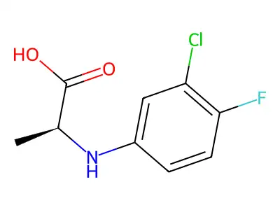 2-(3-Chloro-4-fluoro-phenylamino)-propionic acid structure