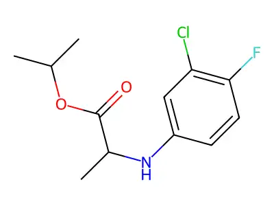 Propan-2-yl 2-(3-chloro-4-fluoroanilino)propanoate structure
