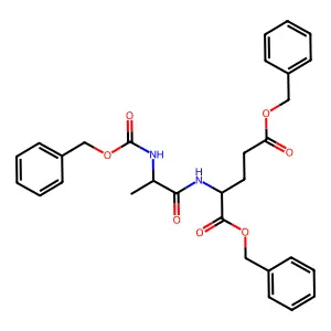 dibenzyl N-[(benzyloxy)carbonyl]alanylglutamate structure