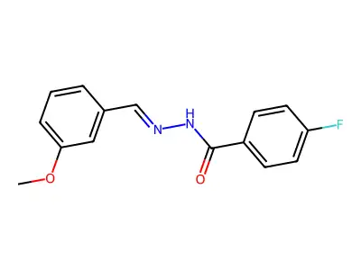 4-fluoro-N-[(E)-(3-methoxyphenyl)methylideneamino]benzamide structure