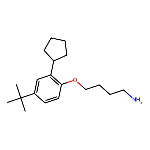 4-(4-(叔丁基)-2-环戊基苯氧基)丁胺 structure