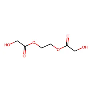 Acetic acid, 2-hydroxy-, 1,1'-(1,2-ethanediyl) ester structure