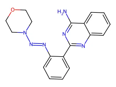 4-Quinazolinamine, 2-[2-(4-morpholinylazo)phenyl]- structure