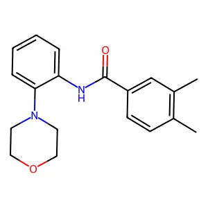 3,4-dimethyl-N-(2-morpholin-4-ylphenyl)benzamide structure