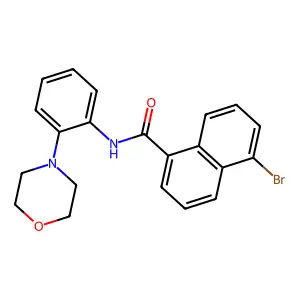 5-bromo-N-[2-(4-morpholinyl)phenyl]-1-naphthamide structure