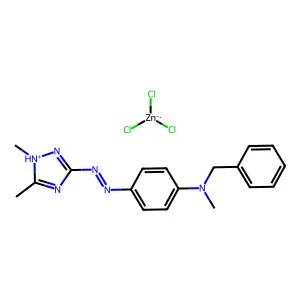 1H-1,2,4-Triazolium, dimethyl-3-((4-(methyl(phenylmethyl)amino)phenyl)azo)-, trichlorozincate(1-) structure