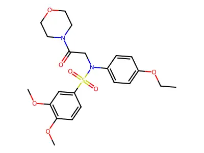 N-(4-ethoxyphenyl)-3,4-dimethoxy-N-[2-(morpholin-4-yl)-2-oxoethyl]benzenesulfonamide structure