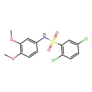 2,5-dichloro-N-(3,4-dimethoxyphenyl)benzenesulfonamide structure