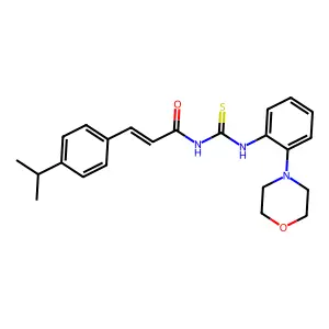(2E)-N-{[2-(morpholin-4-yl)phenyl]carbamothioyl}-3-[4-(propan-2-yl)phenyl]prop-2-enamide structure