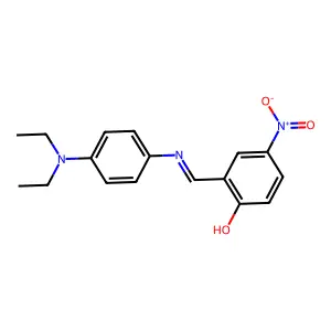 2-((E)-{[4-(diethylamino)phenyl]imino}methyl)-4-nitrophenol structure